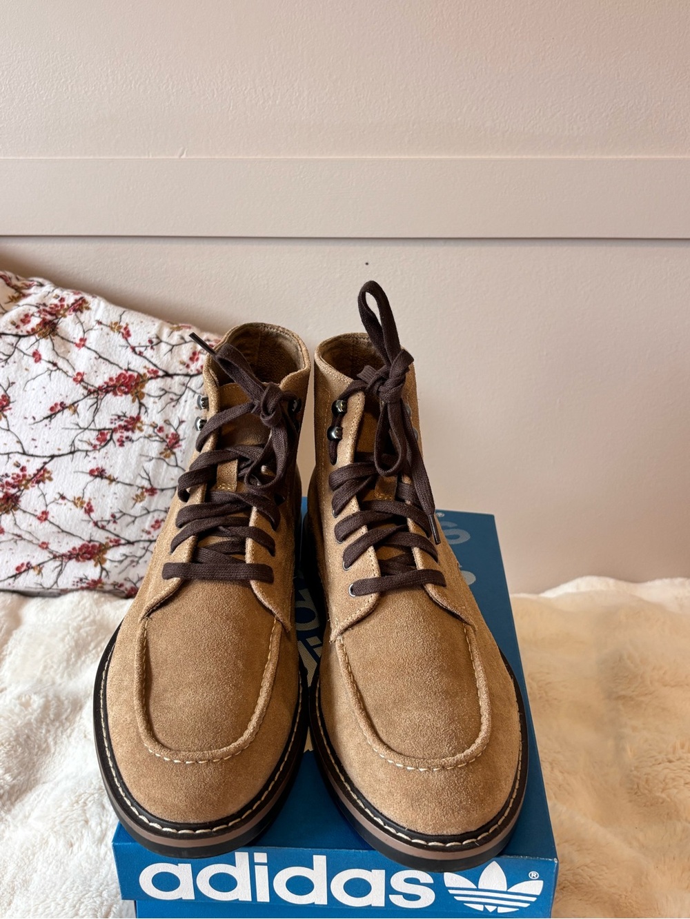 Men's Suede Moc Toe Boots - Tan/Brown - Picture 3 of 7
